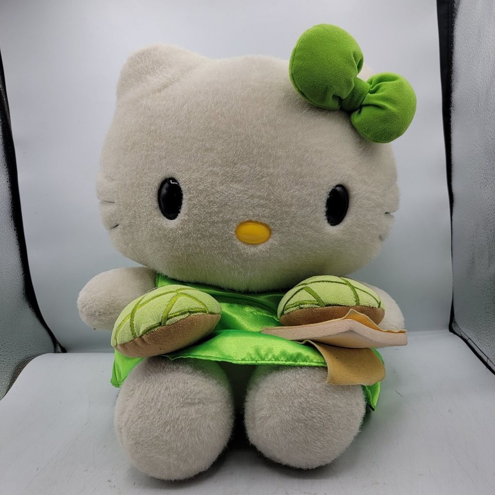 Hello Kitty Melonpan Plush Green Cute Green Dress Melon Pan